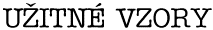 U�itn� vzory